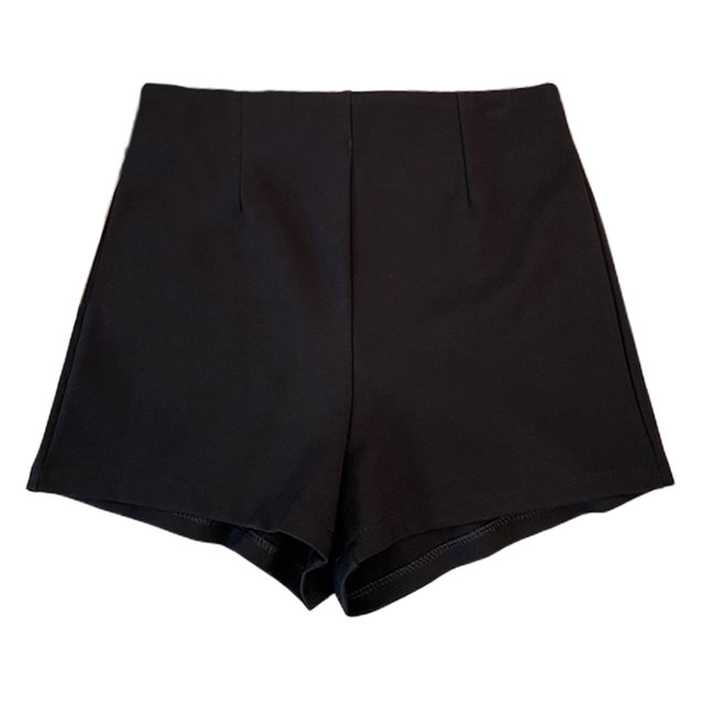Women's black suit wide-leg shorts spring and summer large size pear shape small high waist slim bottom missing girls group hot pants