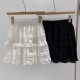 Sweet white cake skirt skirt for women in spring and summer large size anti-light protection against hips to make them look thin and high waist A-line puffy short skirt
