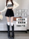 Women's black suit wide-leg shorts spring and summer large size pear shape small high waist slim bottom missing girls group hot pants
