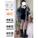 Black and velvet hot girl short pants female autumn and winter slightly fat large size thick casual high -waisted women's group leggings A -line hot pants
