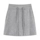 Gray sweat skirt sports skirt for women in summer large size high waist slim small A-line hip skirt casual short skirt
