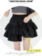 White ruffled cake skirt skirt for women summer large size high waist slim ballet style A-line puff chiffon short skirt