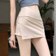 Irregular slim high waist skirt 2024 spring and summer new yoga skirt sports short skirt elastic slit hip-pack skirt