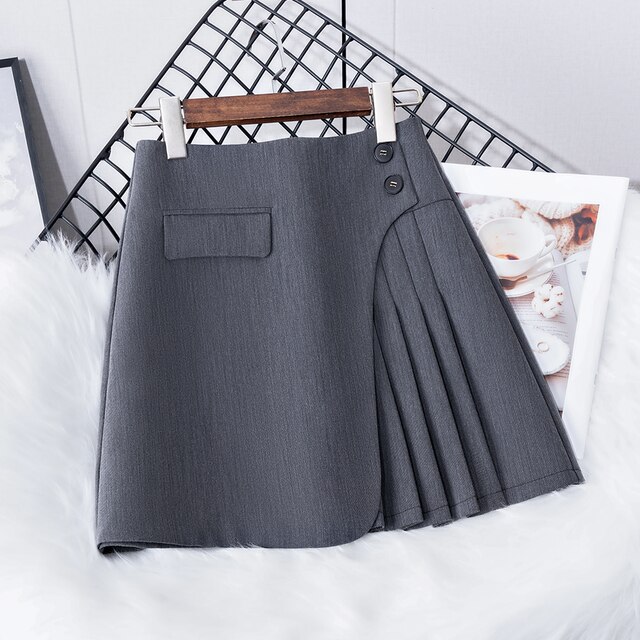 
Asymmetric pleated skirt high-end suit skirt skirt for women in summer 2025 new A-line skirt small short skirt