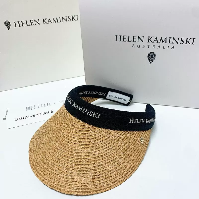 日本代购Helen Kaminski防紫外线拉菲草帽遮阳防晒空顶帽女夏现货-Taobao