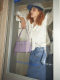 Xingshan bag retro blue high-waist leather skirt belt button decorative skirt slim commuter style new product