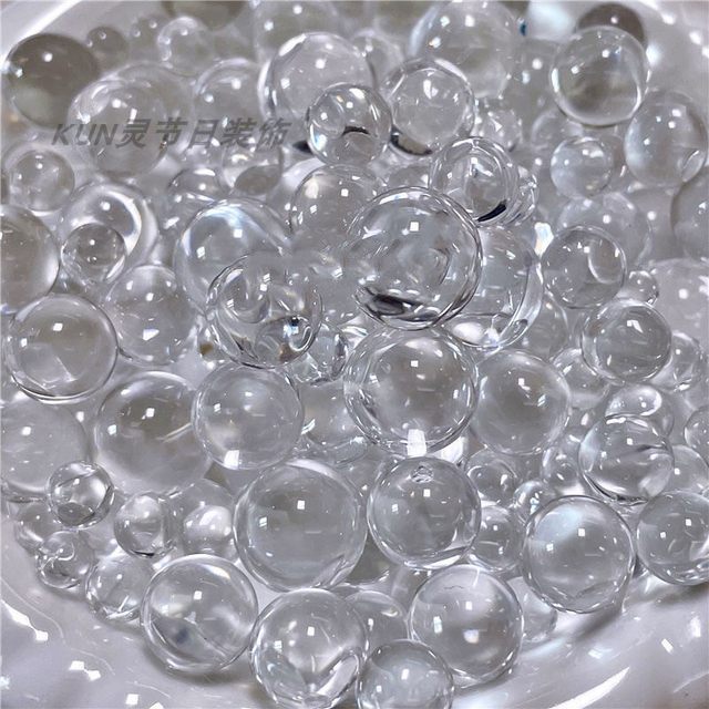 Acrylic imitation crystal mixed beads, sticky balls and Guka brick decoration, non-porous transparent loose beads shot by Gu Mei