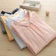 Double-layer cotton garland plaid long-sleeved shirt for women loose large size 2025 spring clothing literary and casual pure cotton soft shirt