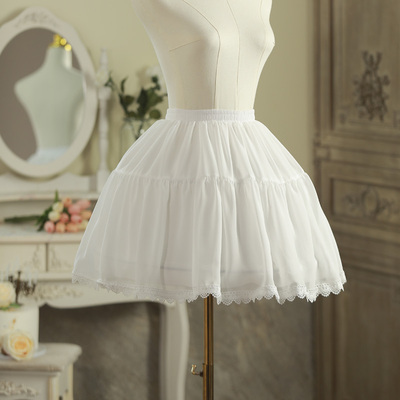 taobao agent Fish bone skirt lolita Lolita adjustable ultra -violent soft girl daily cos chiffon lining skirt clock type 40cm