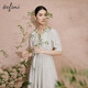 
Evely outlets store high waist slim lady lace-up pleated V-neck dress midi skirt spring and summer women's skirt
