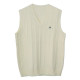 Ache's big size jk original fat mm college style V-neck knitted vest sleeveless twist sweater looks thin in spring and autumn