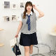 Ache's big size jk original fat mm college style V-neck knitted vest sleeveless twist sweater looks thin in spring and autumn