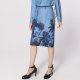 The same style of Matiannu women's clothing in the mall, the new blue denim print casual skirt and skirt are versatile