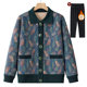 
Elderly women's sweater cardigan winter new mother's velvet warm clothes old man's coat and wife's top