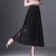 Lace skirt for women 2025 spring and autumn popular versatile A-line mid-length skirt with large mesh hollow fairy pleated skirt
