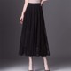 Lace skirt for women 2025 spring and autumn popular versatile A-line mid-length skirt with large mesh hollow fairy pleated skirt
