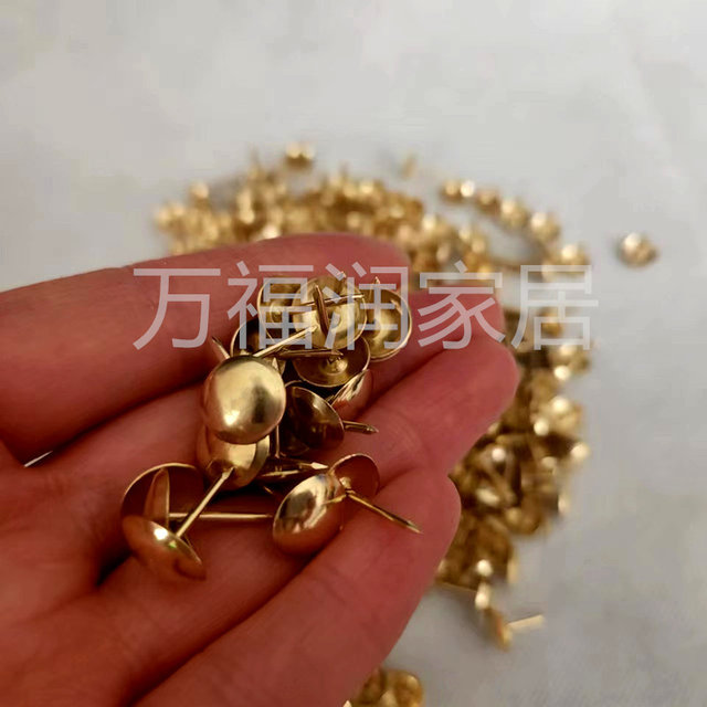 Golden foam nails big heads round head copper pushpin exquisite golden sofa foam nail soft bag hard bag drum nail press nail