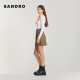 SANDRO Outlets Women's Fashion Retro Button Decoration High Waist A-line Skirt SFPJU00749
