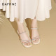 Daphne Sandals for women in summer 2025 women's shoes rhinestone slippers beach sandals for women wearing French thick heels