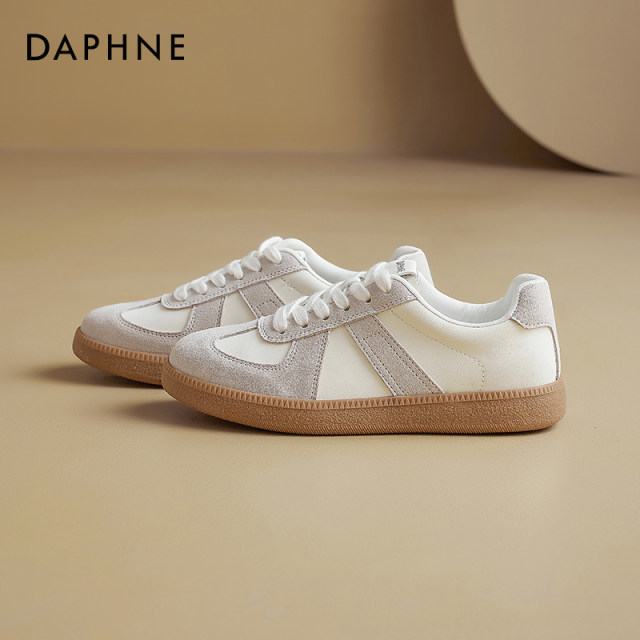 Daphne Silver German Training Shoes Women's Shoes 2025 Summer New Breathable Sports Shoes Versatile Ballet White Shoes