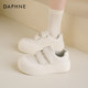 Daphne thick sole white shoes for women in autumn 2025 new Velcro big toe shoes white board shoes sports casual shoes