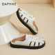 Daphne Roman sandals for women's popular 2025 summer sandals wearing hollowed-out woven semi-tork pig cage shoes
