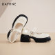 Daphne thick sole Mary Jane women's shoes 2025 new black thick heel small leather shoes with skirt high heels single shoes for women
