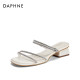 Daphne Sandals for women in summer 2025 women's shoes rhinestone slippers beach sandals for women wearing French thick heels