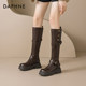 Daphne long boots for women autumn and winter 2025 popular high-top thick-soled retro plus velvet slim fashionable knight boots