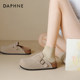 Daphne thick-soled Birkenstock shoes for women, autumn and winter plus velvet season, beautiful 2025 new one-leg heightening half slippers
