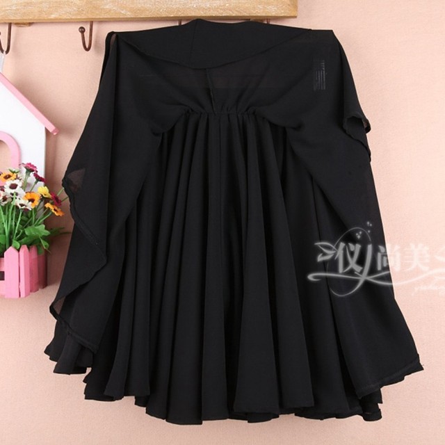 Female A -shaped gauze skirt Skirt chiffon half -body skirt puff skirt skirt skirt spring and summer large size bottom high waist half skirt
