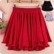 Female A -shaped gauze skirt Skirt chiffon half -body skirt puff skirt skirt skirt spring and summer large size bottom high waist half skirt
