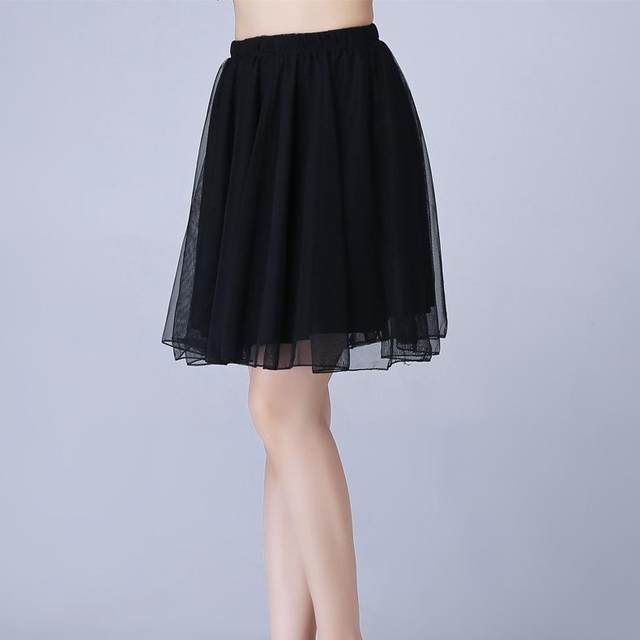 Square new skirt dance dance half-length dance mesh clothing women's mid-length skirt a-line short-sleeved short skirt sports suit
