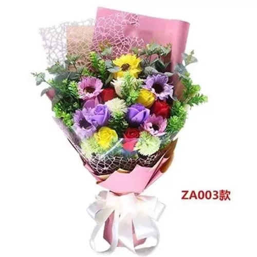 舞台献花会议礼仪颁奖年会会真假花束香皂花展仿花