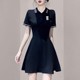 French slim, fashionable and age-reducing temperament dress 2025 summer new style small waist women's skirt