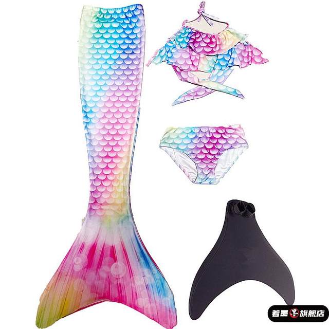 Children's Mermaid Swimsuit Performing Swimsuit Sanpot Set Favorite Large Middle Girl Princess Skirt Bikini clothing
