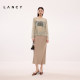 LANCY/Langzi 2025 summer new elegant hollow long-sleeved shirt perspective linen knit high-end top for women