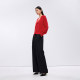 Lance/Langzi 2025 New Chinese New Chinese Big Red Knit Cardigan Vedic Wool Wool Cashmere Top Girl
