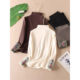 Half turtleneck double-sided German velvet bottoming shirt for women in autumn and winter new style Chinese style embroidery thickened warm top mother's wear
