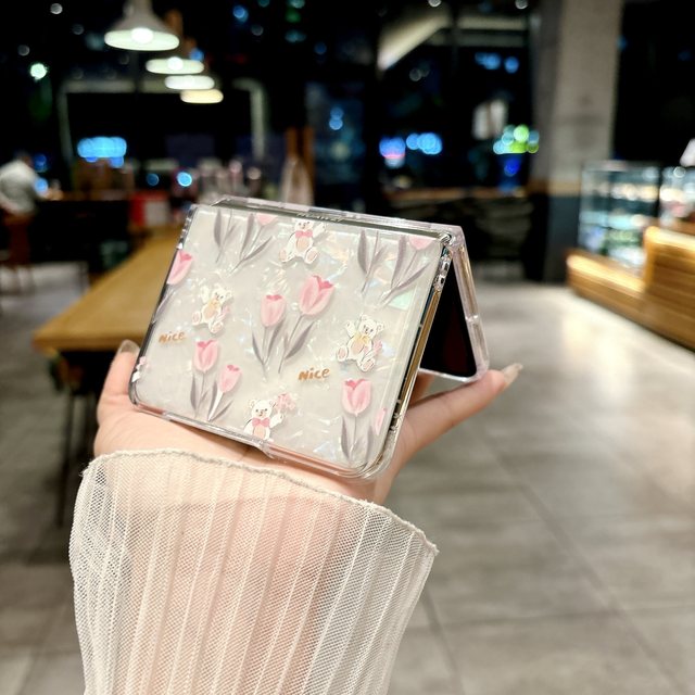 Applicable to Huawei purax mobile phone case new Pura X Pearl Colorful Bracelet Cartoon Collection Edition Wide Folding Screen Protector Ultra Thin Transparent All-in-Package Anti-fall Pocket2 Internet celebrity portable outer women
