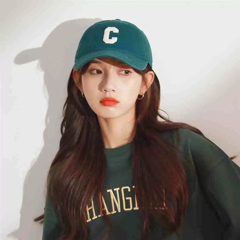 I潮牌字母显球帽男n女鸭季软顶运动帽子