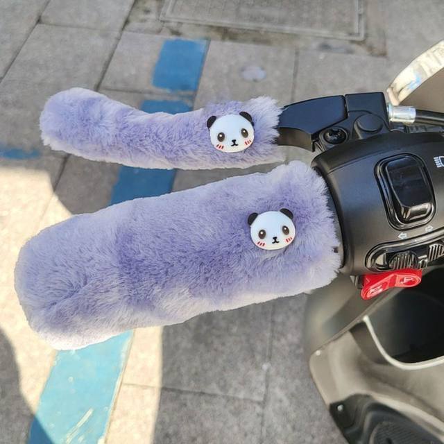 Electric car handle handlebar handlebar handlebar plus velvet thickened universal hand handlebar cartoon small accessories cute gloves
