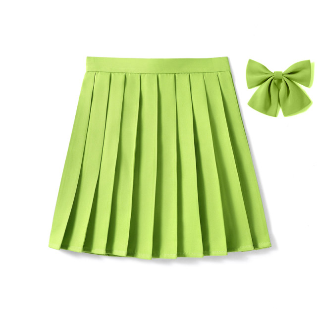 Japanese COS women's school uniform pleated skirt spring and autumn uniform short skirt women's high waist college style skirt commuting pure color