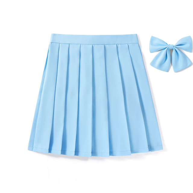 Japanese COS women's school uniform pleated skirt spring and autumn uniform short skirt women's high waist college style skirt commuting pure color