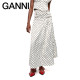 GANNI women's clothing double-layer satin drooping trumpet polka dot skirt long skirt W0641135
