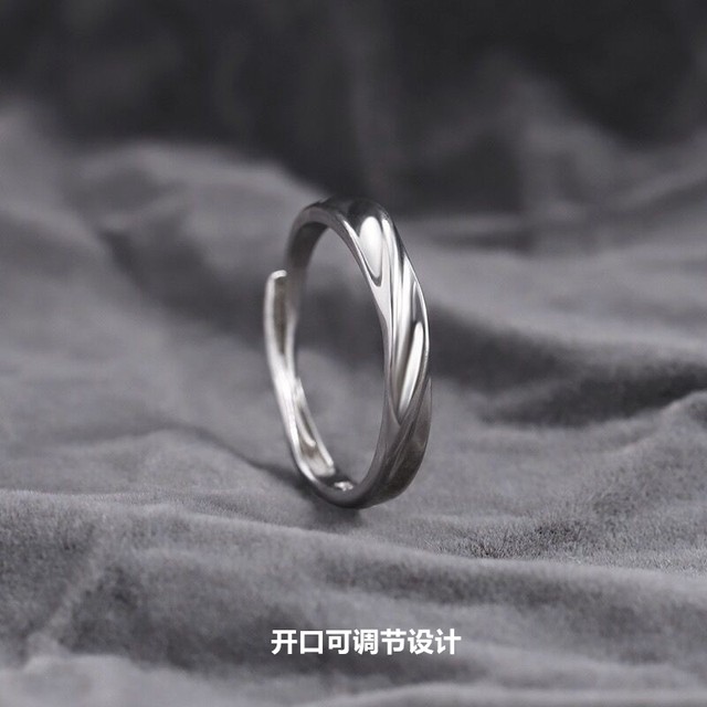 Mobius ring ring men's light luxury high-end single index ring women's niche design simple and adjustable