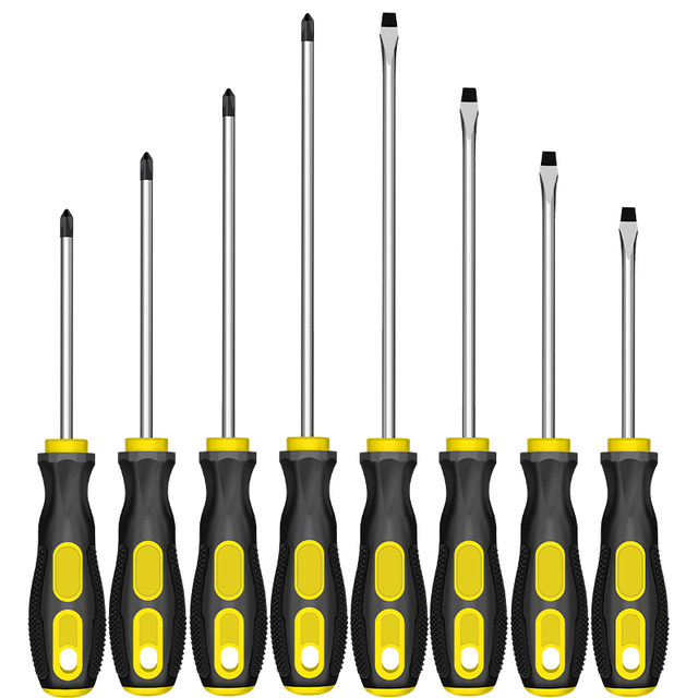 Manual screwdriver cross one-line high hardness with strong magnetic small driver tool set multifunctional household screwdriver