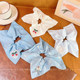 Children's square scarf hair circle girls 2025 new high-end style tied hair low ponytail head rope little girl fashionable hair accessories
