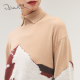 sandriver cashmere peak jacquard lapel long pullover autumn and winter high-end design sense fashionable casual sweater