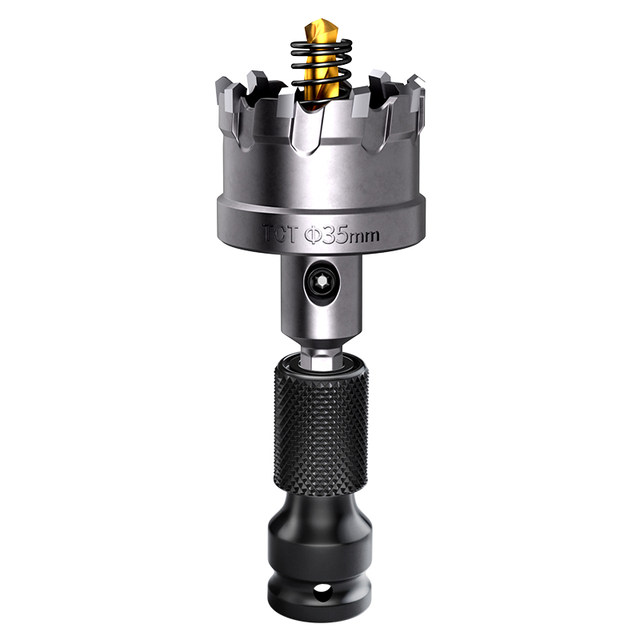 Special stainless steel hole opener for electric wrench, hexagonal handle, aluminum alloy hard metal punching drill bit and hole expansion artifact